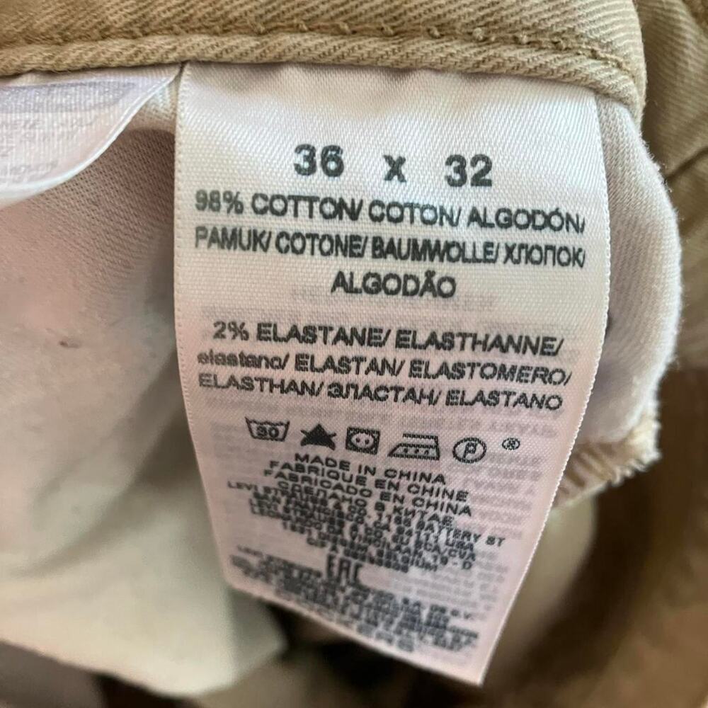 Dockers Straight Fit Tan Distressed Chino Pants - Picture 5 of 7